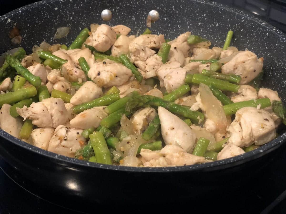 Orange Garlic Chicken with Asparagus