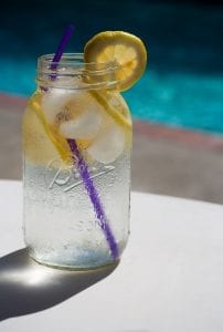 Drinking Lemon Water