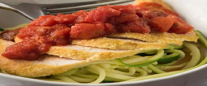 Chicken Parmesan with Zucchini Noodles