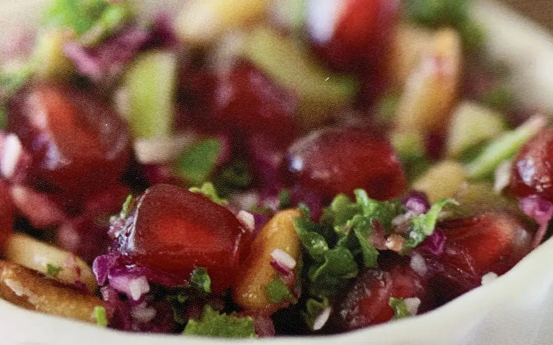 Kale, Red Cabbage and Pomegranate Salad