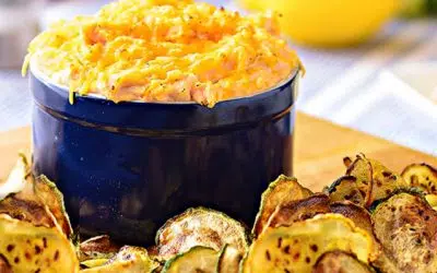 Veggie Chips and Buffalo Chicken Dip